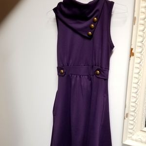 Modcloth eggplant purple dress with pockets
